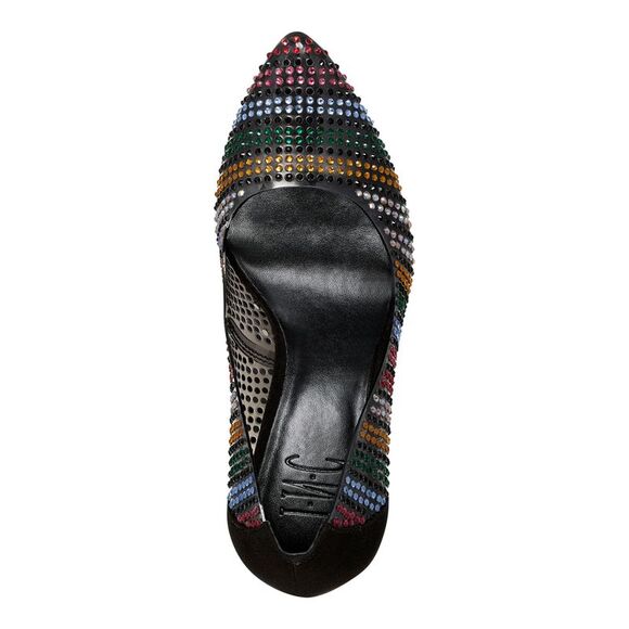 INC Womens Black Embellished Zitah Pointed Toe Stiletto Slip On Pumps 6.5 M - Picture 3 of 4